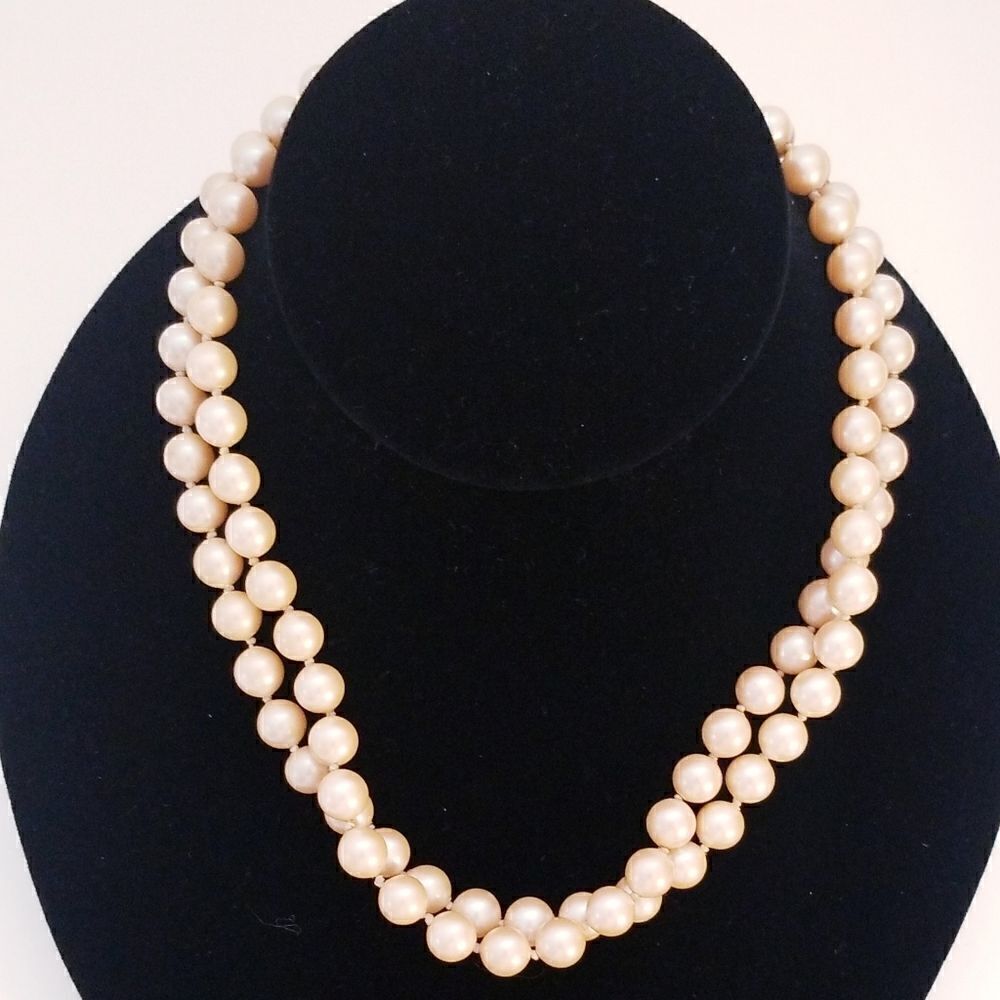 Vintage hand knotted 835 pearl necklace
